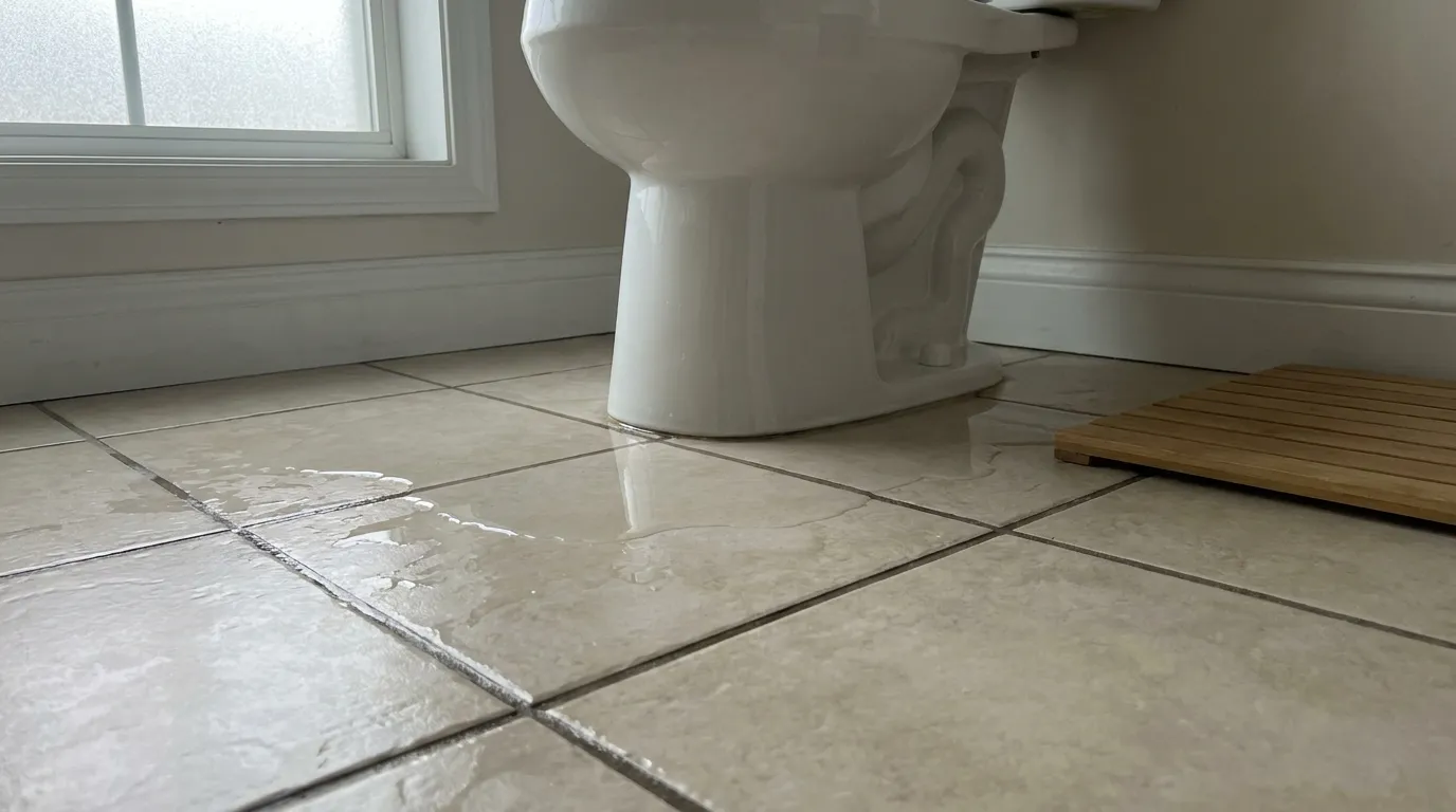 Realistic visualization representing how to stop toilet from overflowing when flushing toilet