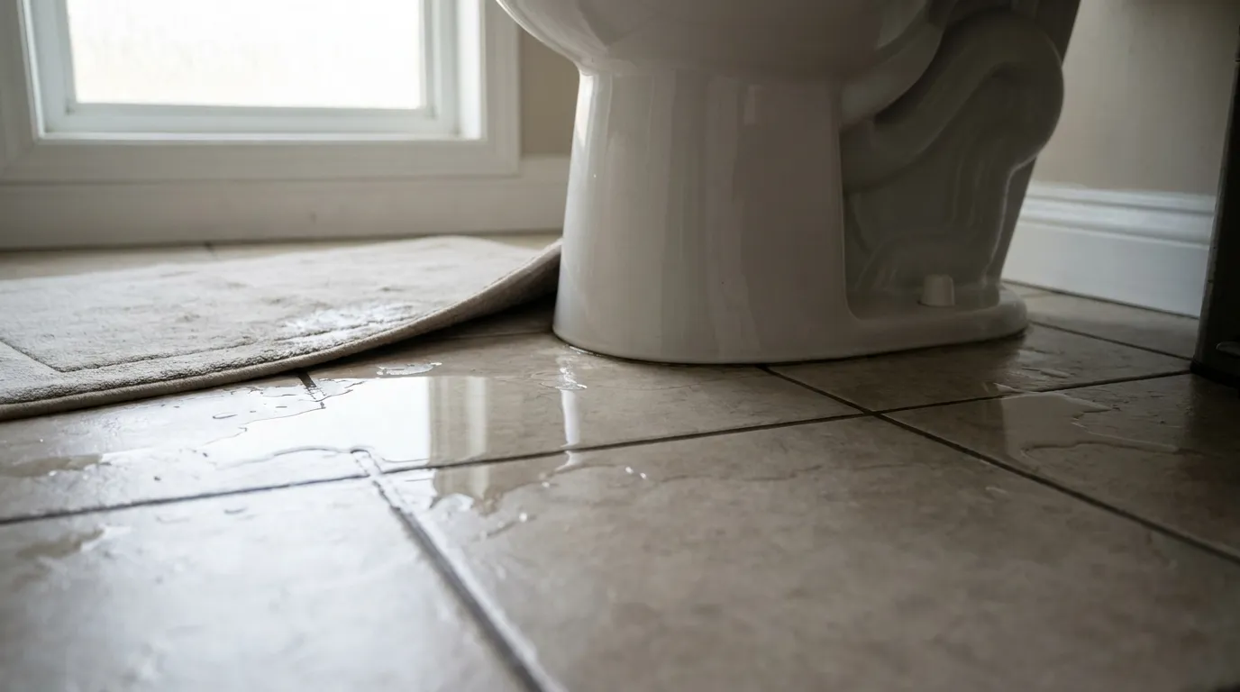 Realistic visualization representing why is my toilet overflowing but not clogged
