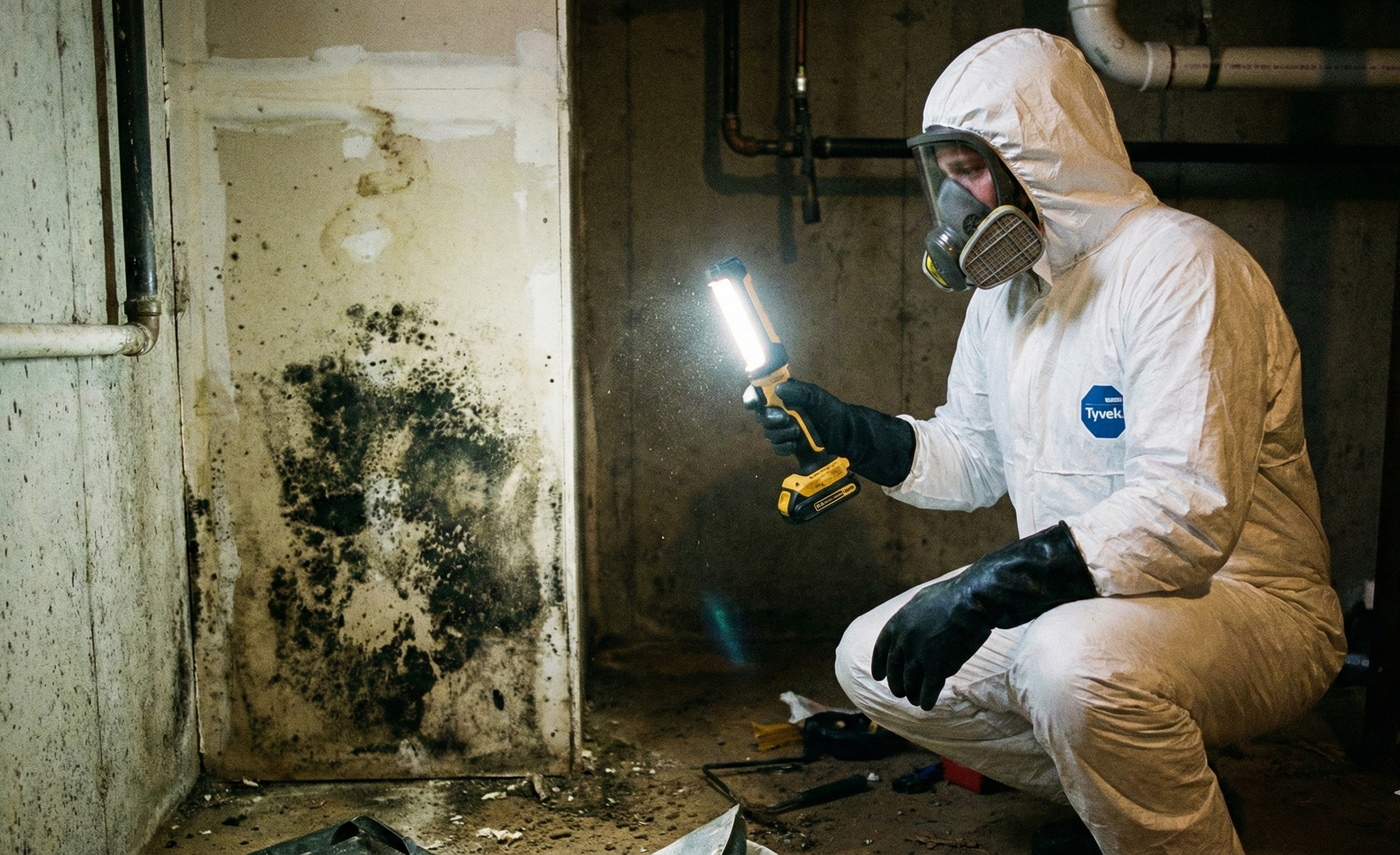 Mold growing on wall